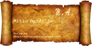Mitiu Aglája névjegykártya